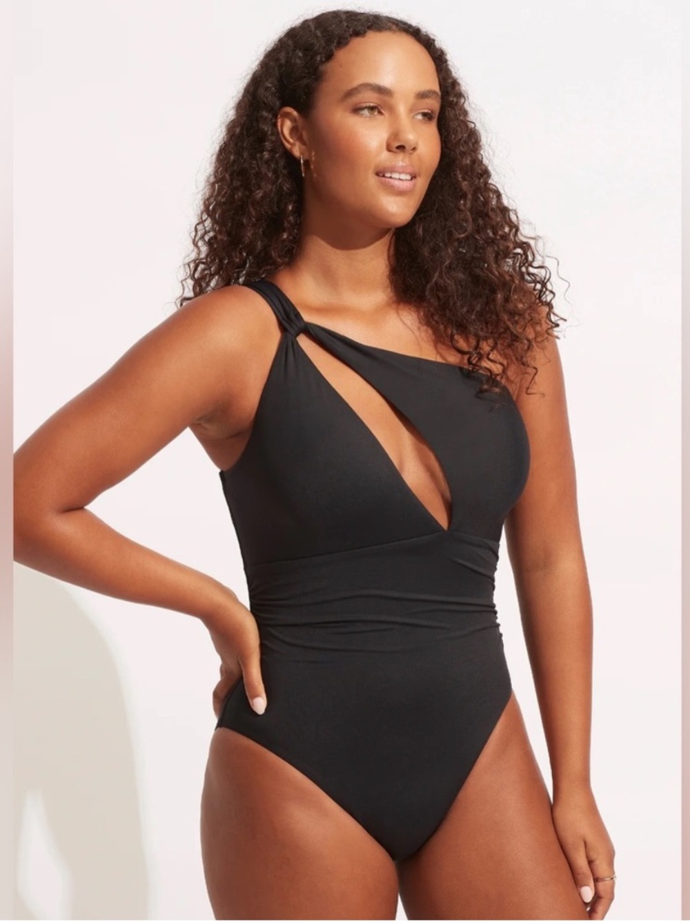 SEAFOLLY Collective One Shoulder One Piece - Black